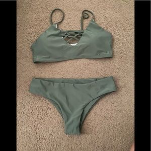 green bikini